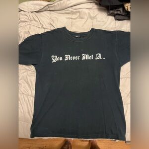 Black Short Sleeve Crew Neck Tee